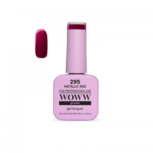 Ημιμόνιμο Βερνίκι New Woww Cosmetics 10ml Metallic Red - 295